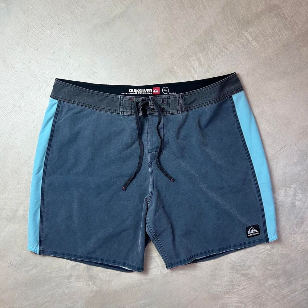 Quiksilver Men's Blue and Navy Swim-briefs-shorts